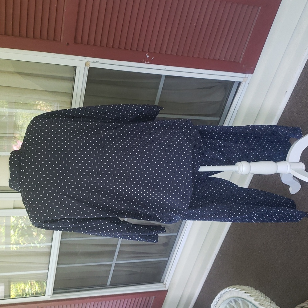 LRL RALPH LAUREN Capri Style Polka Dot Pajama Set - Navy - Picture 6 of 12